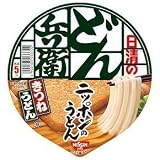 Nissin Donbei Kitsune Udon, Fideos instantáneos Udon japoneses con tofu frito, sabor profundo, 96 g x 6 tazones (6 porciones) Importación de Japón