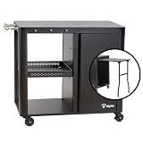 BBQ-Toro Mesa de Barbacoa con Gran Superficie de Trabajo 95 x 50 x 80 cm | Color Negro | Mesa Auxiliar para Barbacoa | Carrito de Barbacoa, Terraza, Jardín | Mesa de Barbacoa Exterior