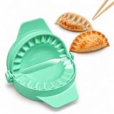 CHEFZOCO Molde para empanadillas y dumplings, Sellador y prensa para empanadas, Gyozas - Verde, Plástico, 10 cm