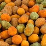 NULTHY Mix de Cacahuetes 4 Sabores, 500g | Alto en Proteína, Alto en Fibra, Barbacoa, Pimentón, Queso-cebolla y Wasabi, 54% Cacahuete, Snack Surtido