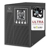 Atlantis A03-OP1002XLN UPS Sistema de alimentación ininterrumpida Online Doble conversión Onda sinusoidal Pura 88% más silencioso 1000VA 700W, 23,6 dbA, USB, 2 Schuko + 1 IEC, Ranura SNMP, 2x12V 9Ah